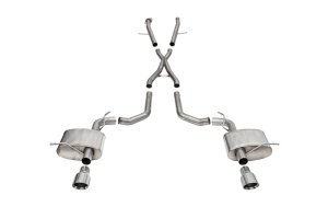 Dodge Durango Performance Exhaust - Dual Rear Exit - CORSA Performance - Cat Back Xtreme - Polished - `21-`25